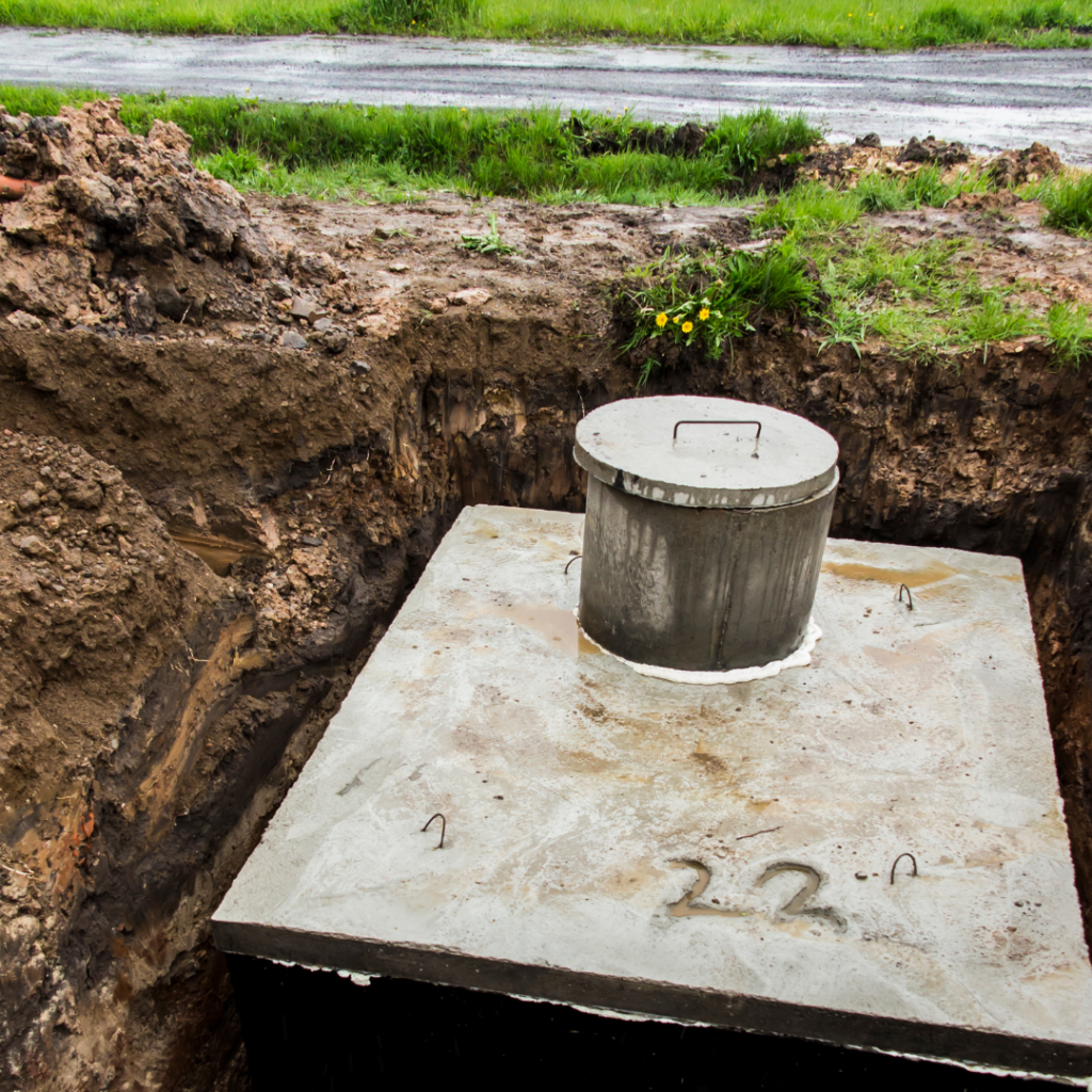 cement septic tank soak away
